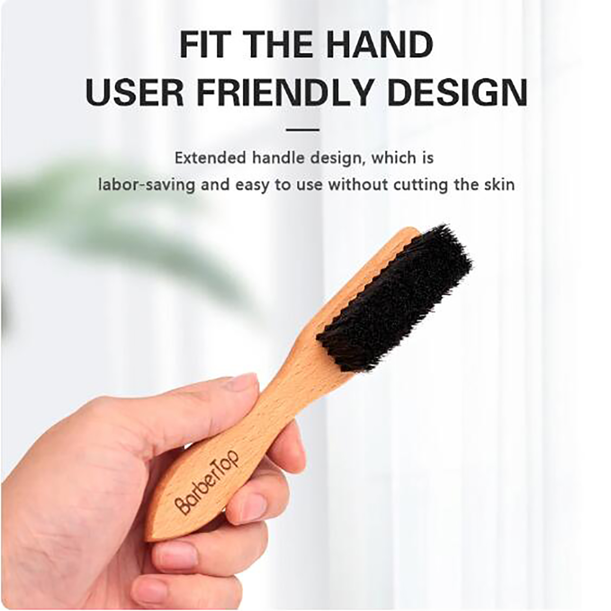 Home Barbershop - Парикмахерская, деревянная ручка, щетина кабана, щетка