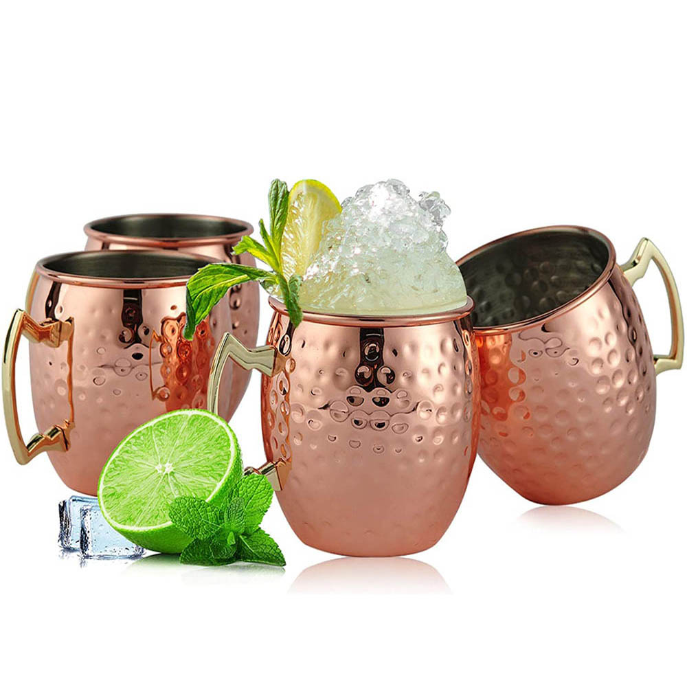 Mule Copper Mug - 2 шт., 100% ручная работа, 18