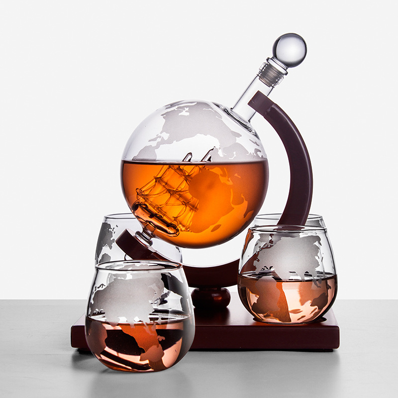 Decanter Globe Set - Круглый графин, креативный стеклянный контейнер для