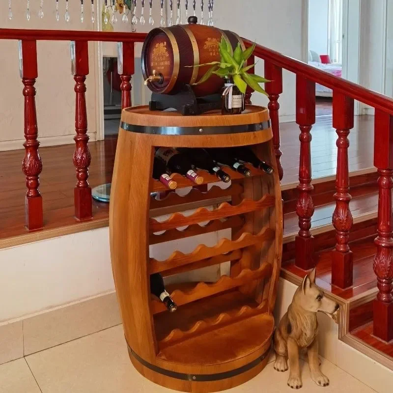 Home Bar Shelf - Винная полка из цельного дерева, дубовая