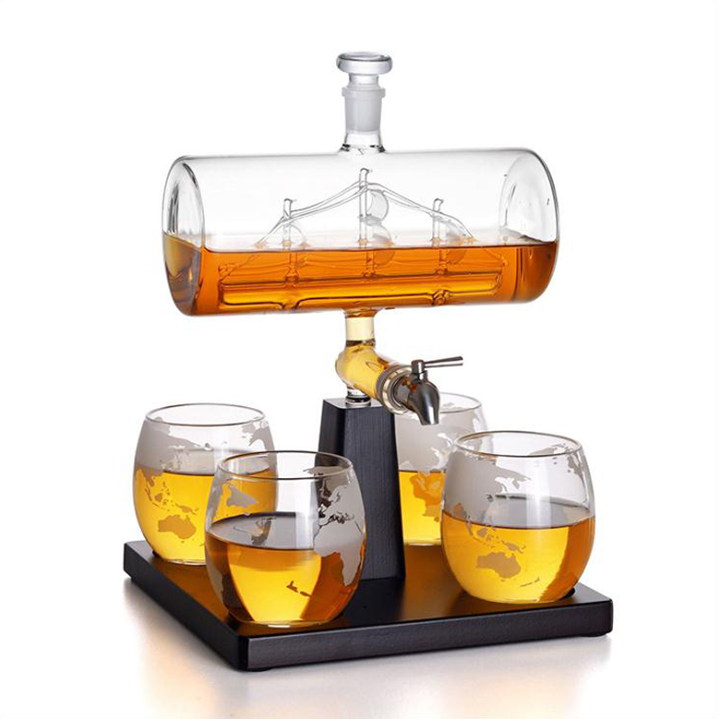 Decanter Globe Set - Графин для виски с античной формой,