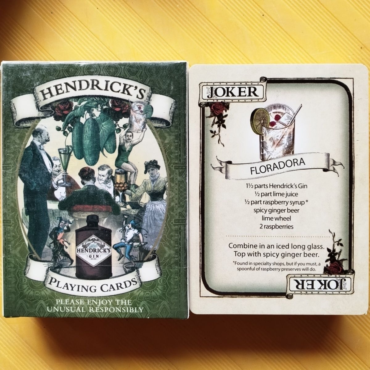 Cocktail Recipe Book - Колода игральных карт Hendrick's Gin -