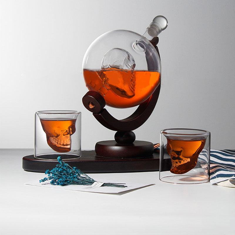 Decanter Globe Set - Набор графинов для виски с черепом