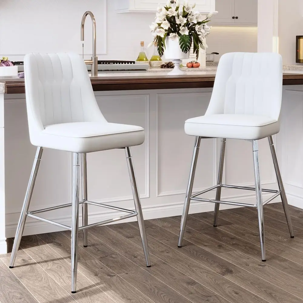 Home Bar And Counter - Комплект из 2 белых барных стульев