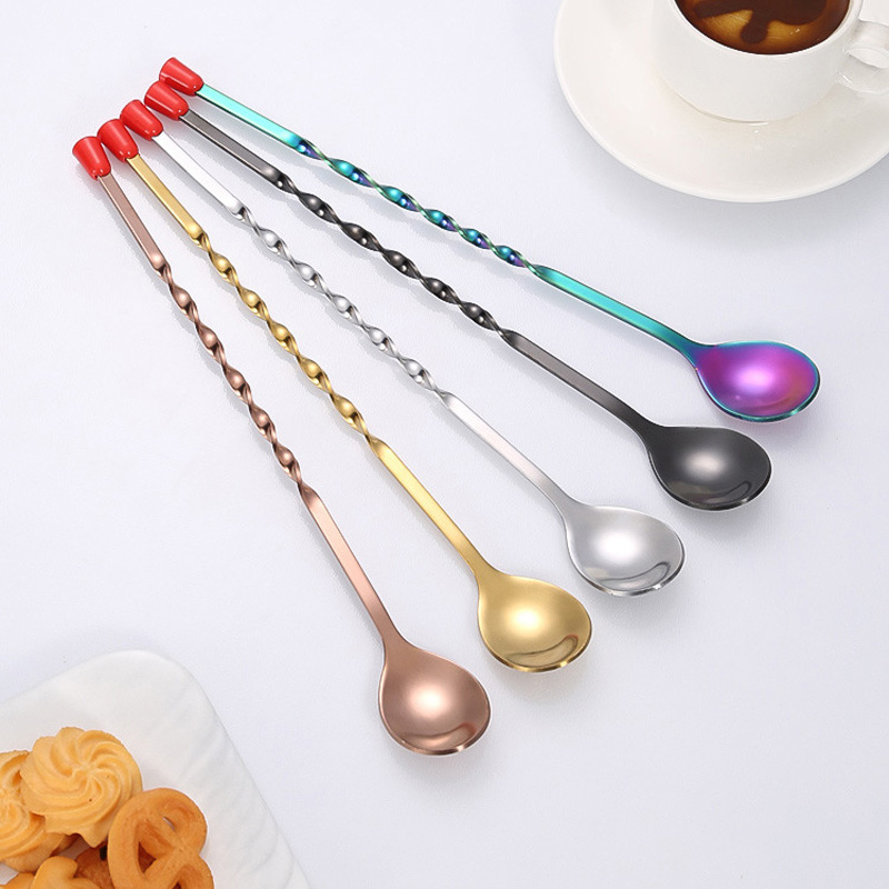 100 шт./лот, витой узор из нер – обзор и цена Bar Spoon Twisted