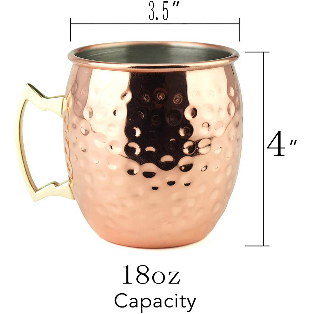 2 шт., 100% ручная работа, 18  – обзор и цена Mule Copper Mug