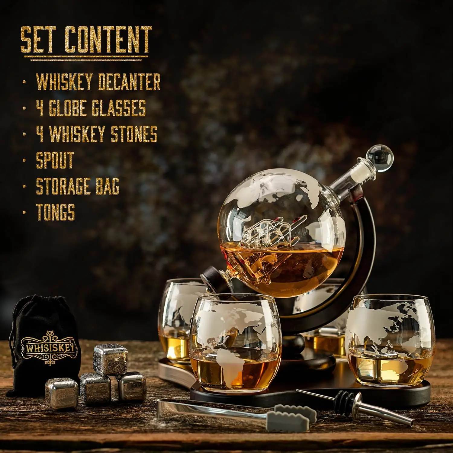 Креативный стеклянный графин N – обзор и цена Decanter Globe Set