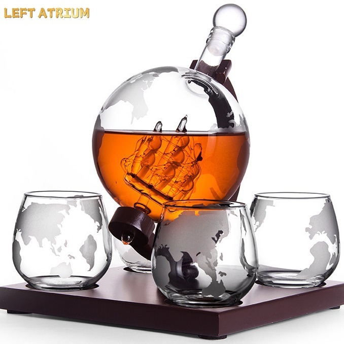 Стеклянный графин в форме шара – обзор и цена Decanter Globe Set