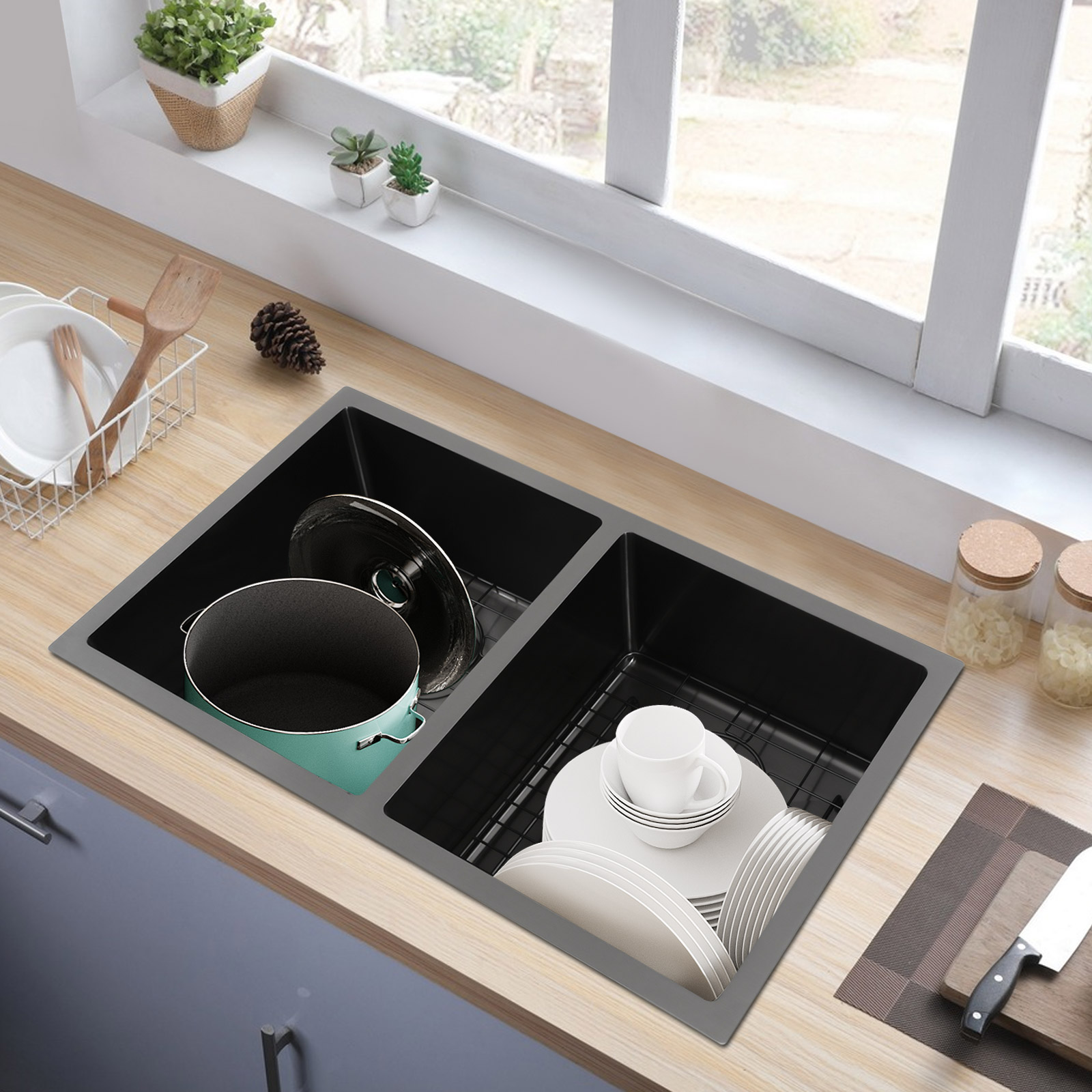 Двойная кухонная мойка с бесшу – обзор и цена Home Bar Sink