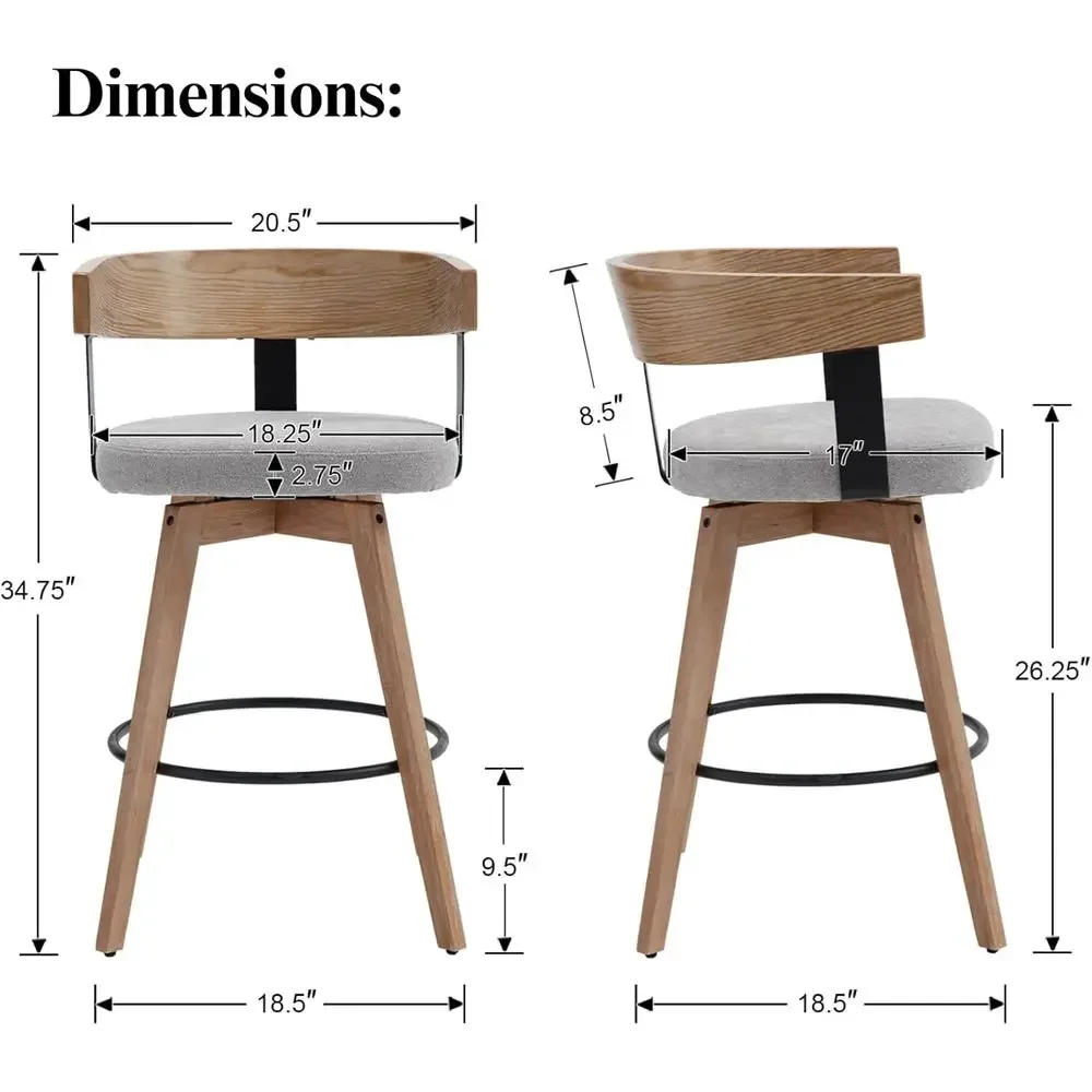 Комплект из 2 серых барных сту – обзор и цена Home Bar And Counter