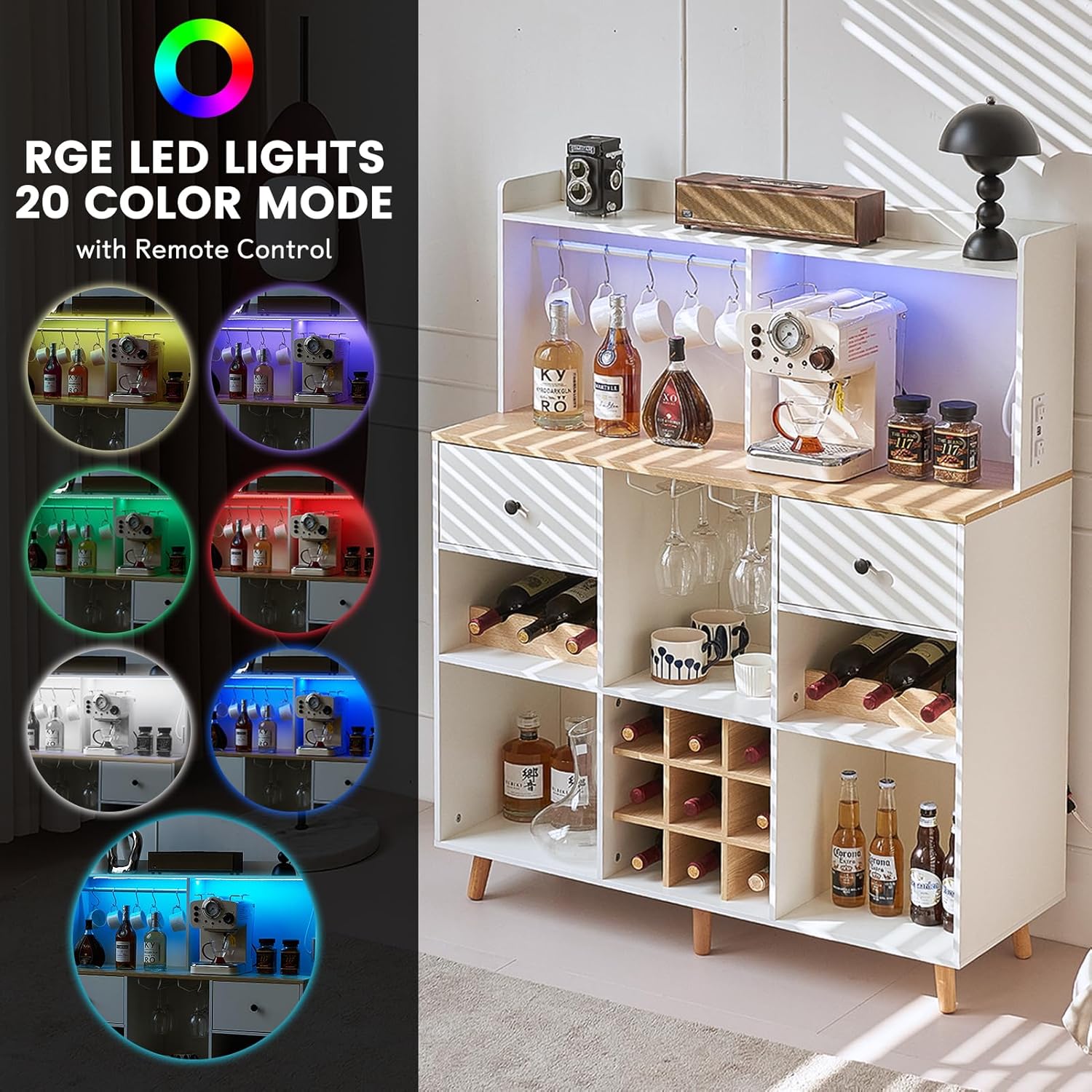 Винный шкаф-бар с розеткой и L – обзор и цена Home Bar Shelf