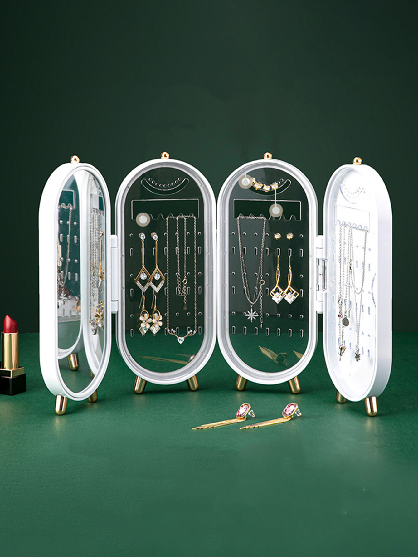 Овальный шкафчик для хранения  – обзор и цена Bar Cart Gold