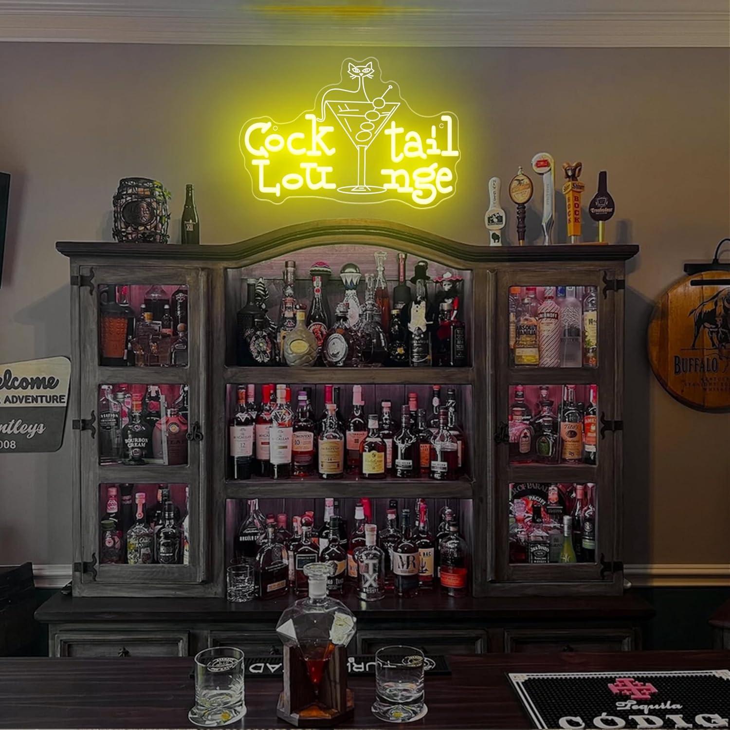 Неоновая вывеска для коктейль- – обзор и цена Home Bar Cafe